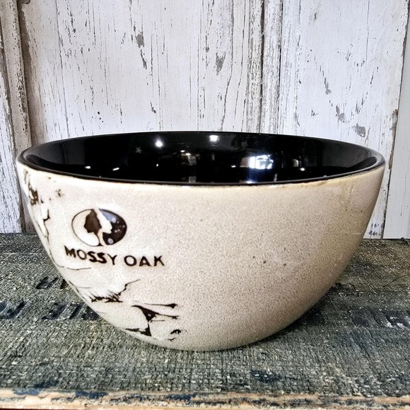 Mossy Oak Tan Glaze Stoneware Replacement Bowl - Matches Ducks Design - Picture 3 of 5